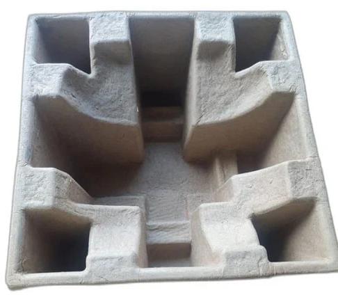 Grey Moulded Pulp Square Water Heater Tray