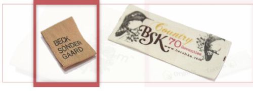 Taffeta printed labels