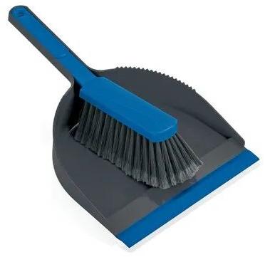 Plastic Dust Pan With Brush, Bristle Material : Nylon