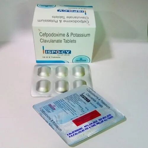 Cefpodoxime And Potassium Clavulanate Tablets, Form : Tablet 
