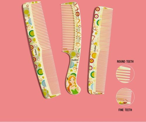 Plastic 3 Designer Printed Comb