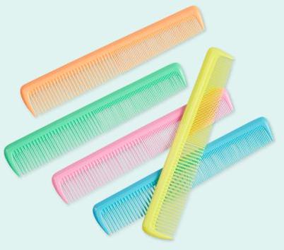 Rectangular Plastic K-7inch Unisex Comb, For Hair Use, Pattern : Plain Printed