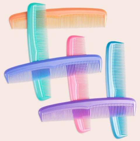 Rectangular Plastic K 8inch Ladies Comb, For Hair Use, Pattern : Plain Printed