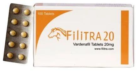 Filitra 20mg Tablets, For Erectile Dysfunction, Grade : Pharma Grade