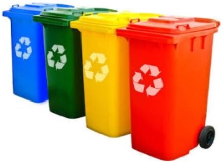 Euofresh HDPE Garbage Bins, Color : Green, Blue, Red