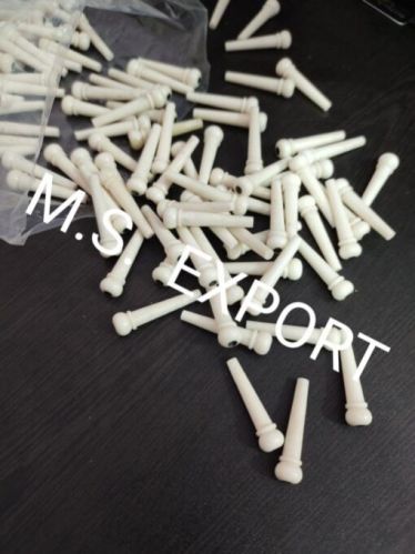 White Unslotted Guitar Bone Bridge Pins, Feature : Fine Finished, Termite Proof
