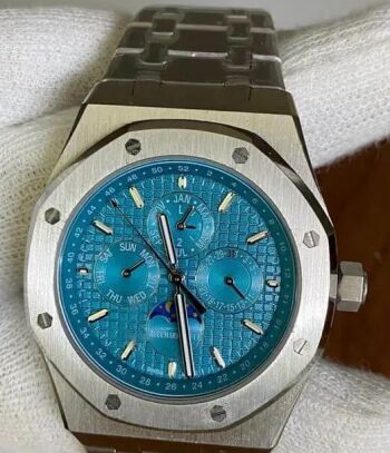 Audemars Piguet Royal Oak Calendar Ocean Blue Dial Swiss Automatic Watch