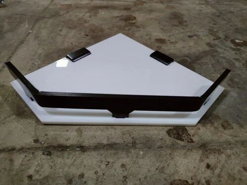 Triangle Acrylic Corner Shelf, Color : White Black