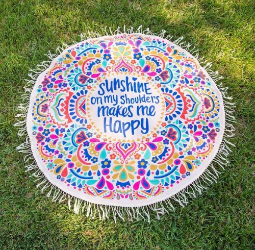 Microfiber Circle Printing Beach Towel