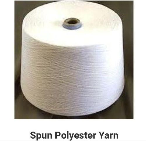 Polyester Spun Yarns, For Weaving, Knitting, Embroidery, Sewing, Filling Material, Feature : Anti-Pilling