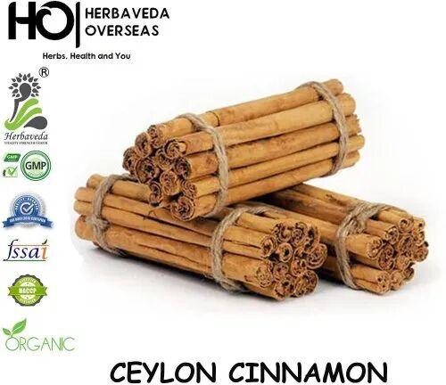 BROWN Herbaveda Ceylon Cinnamon, For Spices, Packaging Type : CARTONS