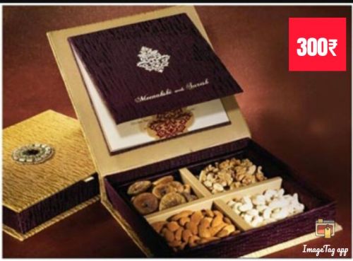 Butter Paper Dry Fruit Boxes, For Wedding Gift, Technics : Hand Made