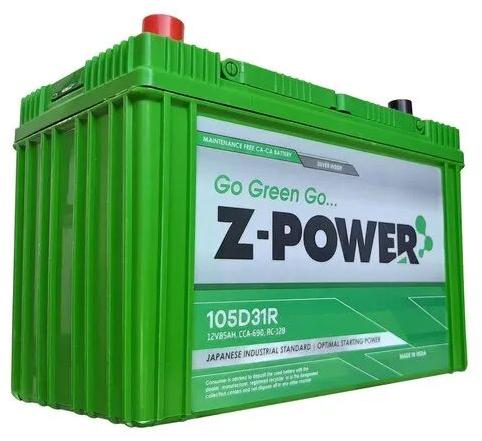 Z-Power Car Batteries, Capacity : 32AH To 200AH