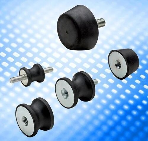 Rounded Rubber Vibration Damping Mounts, Color : Black