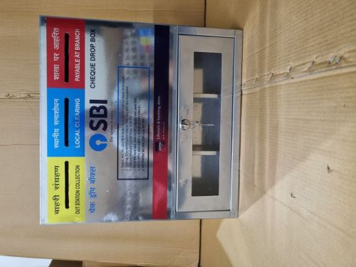 SBI'S Metal Cheque Drop Box, For Bank Use