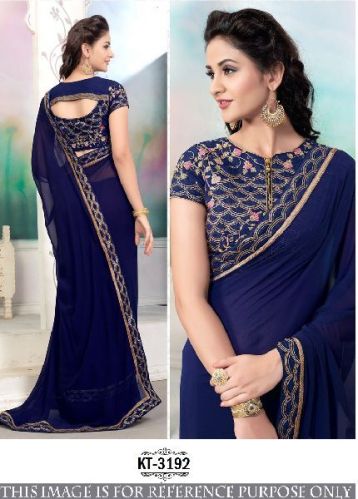 Printed Chiffon Designer Saree, Technics : Woven