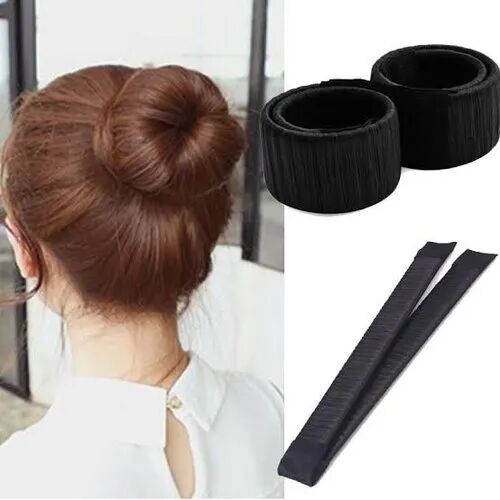 Plastic Hair Bun Maker Clip, Color : Black