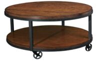 Round Coffee Table, Color : Brown