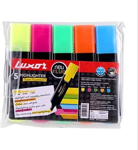 Plastic Highlighter Marker Pen, Packaging Type : Set Of 5