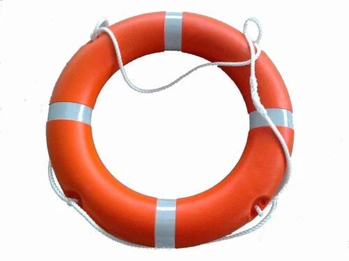 Orange Round Rubber Life Buoy Ring, For Emergency Rescue, Feature : Light Weight, Moisture Proof