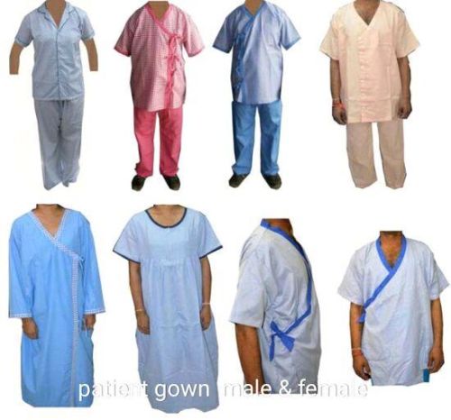 Hitesh Enterprises Terry Cotton Patient Gown, For Hospital, Size : S/M/L