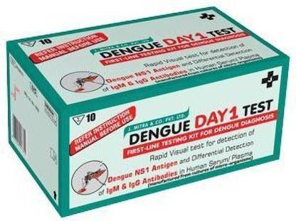 White DENGUE DAY 1 TEST KIT, For Clinical, Hospital, Packaging Type : Paper Bag
