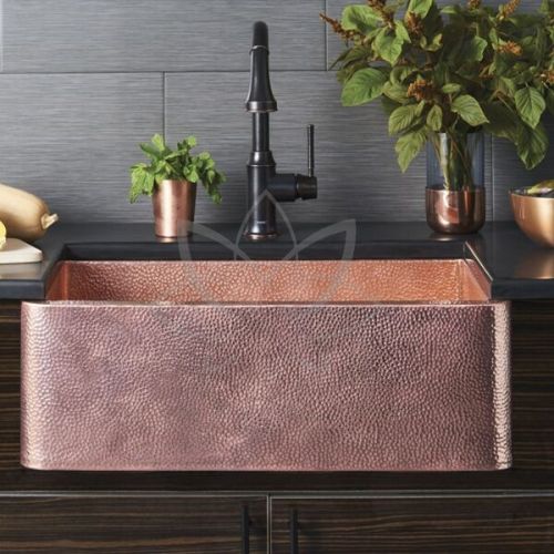 Rectangular Polished Hammered Copper Sink, For Kitchen Use, Feature : Durable, High Quality, Shiny Look