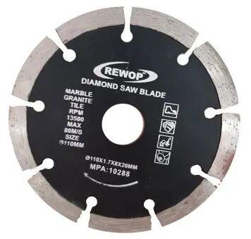 Rewop Stainless Steel Marble Cutting Saw Blade, Size : 110x1.7x8x20 Mm