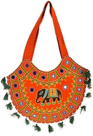 Rectangular Cotton Ladies Handicraft Bag, For Office, Party, Shopping, Pattern : Plain, Printed