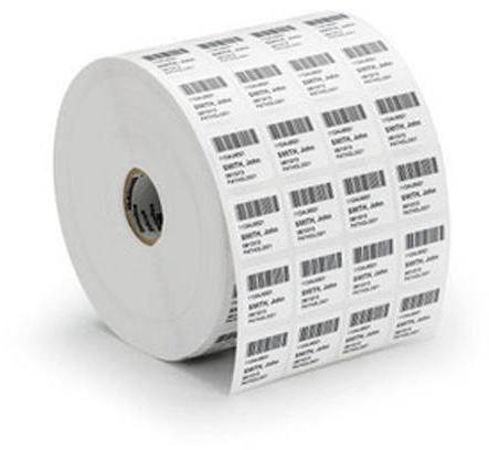 Glossy Lamination Paper Printed Barcode Sticker, For Bags, Garment Industry, Inventory, Pattern : Plain