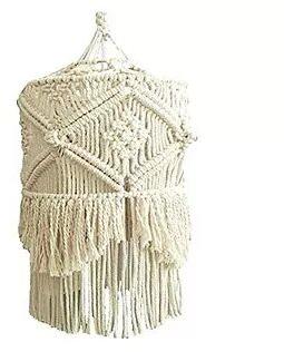 Natural Cotton Macrame Lamp Shades, Color : Natural/customized Color