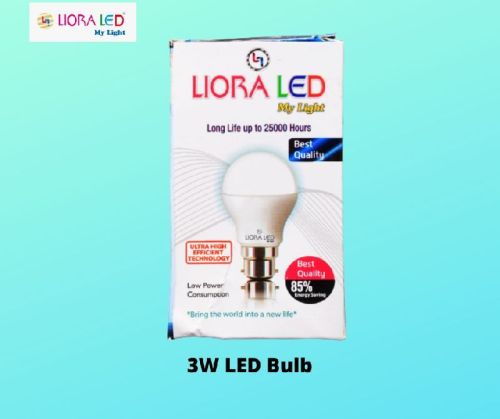 Liora 3W LED Bulb, For Home, Mall, Office, Voltage : 220V