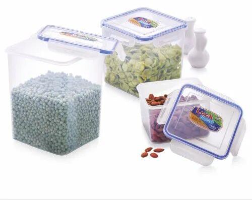 Plain Plastic Lock And Seal Container, Shape : Rectangular