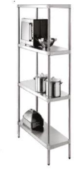 Silver Steel Commercial Kitchen Storage Rack