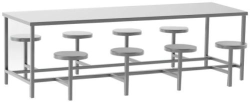 8 Seater Stainless Steel Dining Table Set