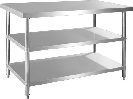 Polished Plain Stainless Steel Work Table, For Restaurant, Hotel, Specialities : Sturdiness, Easy To Place