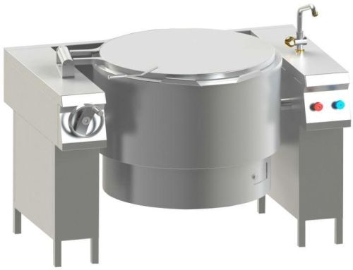 Grey Stainless Steel Tilting Boiling Pan, For Commercial Kitchen, Feature : Non Stickable, Rust Proof