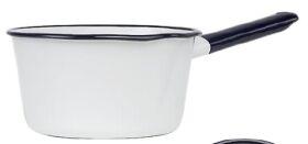 Enamelware Enamel Sauce Pan, Color : White