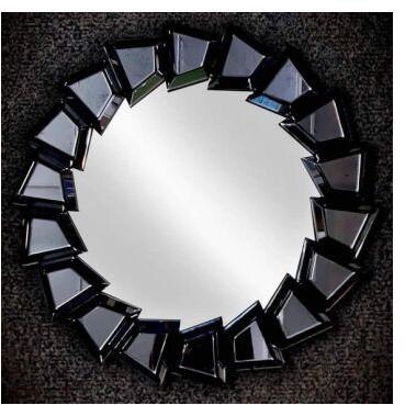 Limitless Hunch Glass Mirror With Metal, For Bathroom, Hotels, Household, Shape : Circular, Round