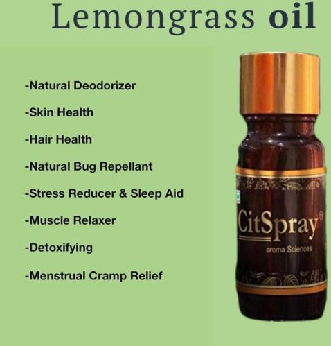 Organic Leaf Lemon-Grass Oil, For Ward Off Insects, Soups, Reduce Body Aches, Muscle Pain, Killing Bacteria