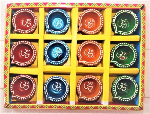 Clay Ecd-18a 12 Pcs Diya Box