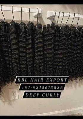 Natural Deep Curly Virgin Human Hair, For Personal, Parlour, Gender : Women