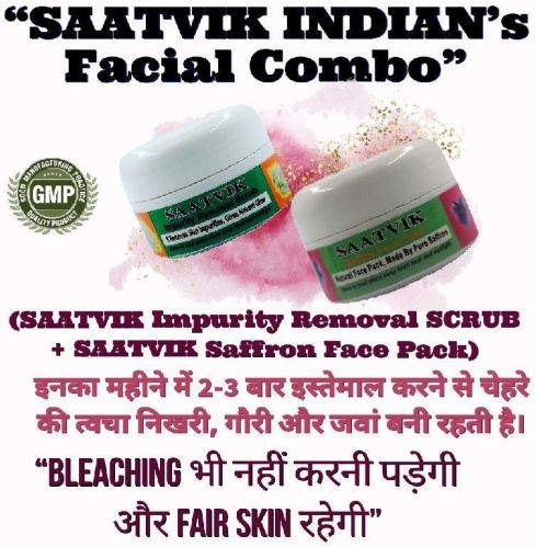 Saatvik Herbal Facial Combo Kit, Certification : HACCP Certified