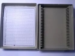 Fusion Biotech Rectangle Plain Plastic Microscope Slide Box, For Chemical Laboratory, Color : White