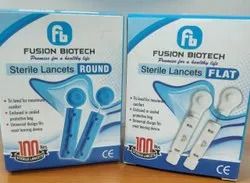 Fusion Biotech Plastic Round Blood Lancet, For Medical, Packaging Size : 25 Strips/set, 50 Strips/set