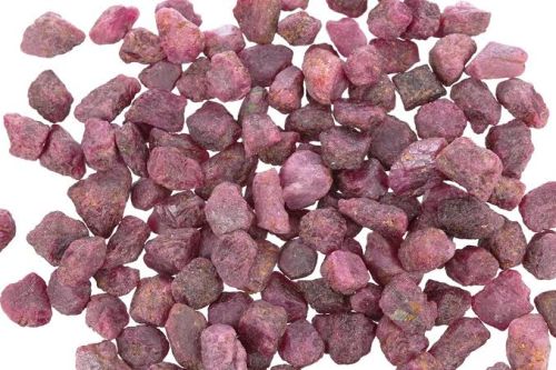 Red Pink Non Polished Rough Ruby Gemstones, For Jewellery, Investment, Size : All