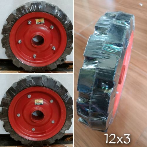 Black 12x3 Solid Rubber Wheel, For Construction Vehicle