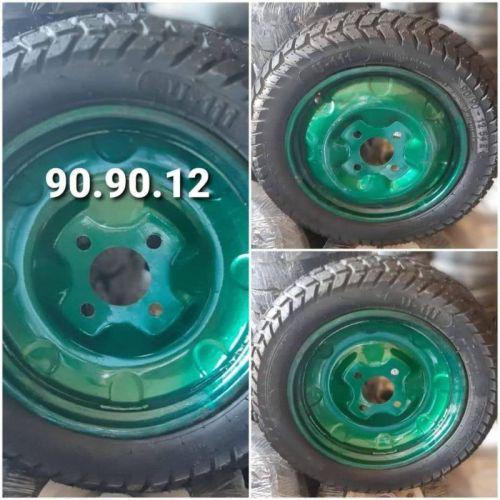 Black E Rickshaw Rubber Wheel, Size : 90.90.12