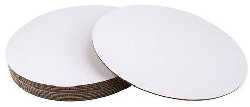 Round Kraft Paper Cake Base Board, Color : White