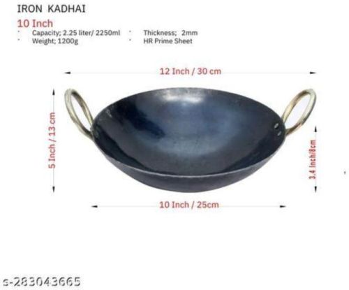 Ansari Steel Black Kadai, For Industrial Use, Condition : Excellent